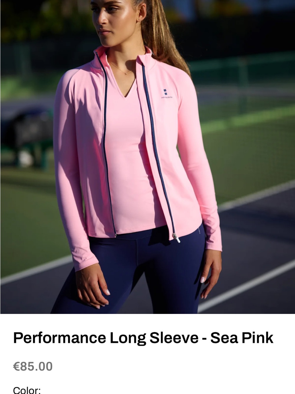 Nordic Ware Sea Pink Performance Long Sleeve Jacket